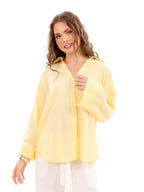 Oversized Linen Sequin Shirt