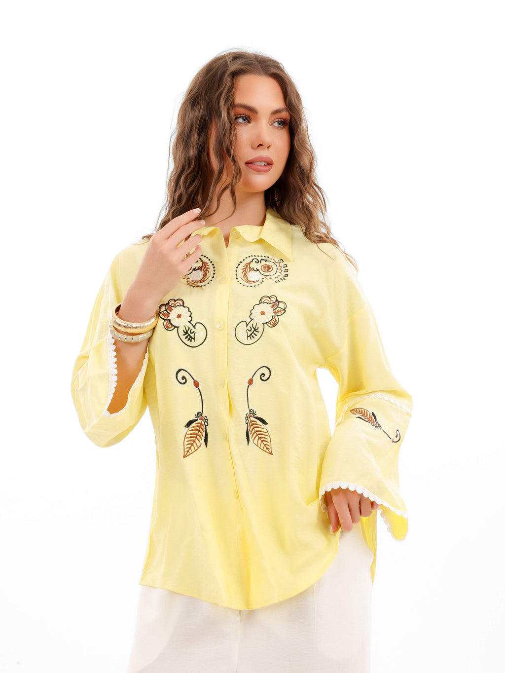 Embroidered Soft Linen Shirt