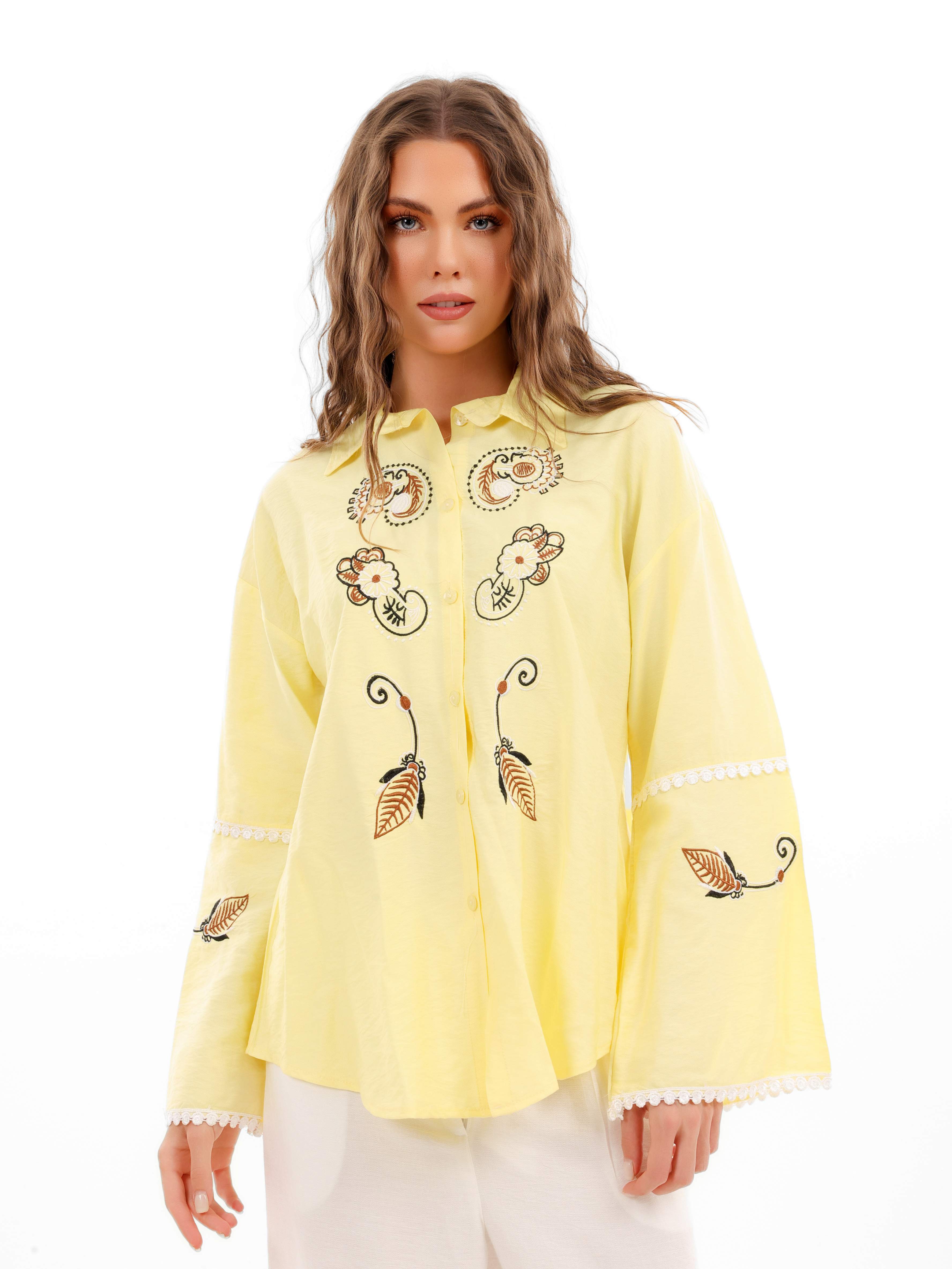 Embroidered Soft Linen Shirt