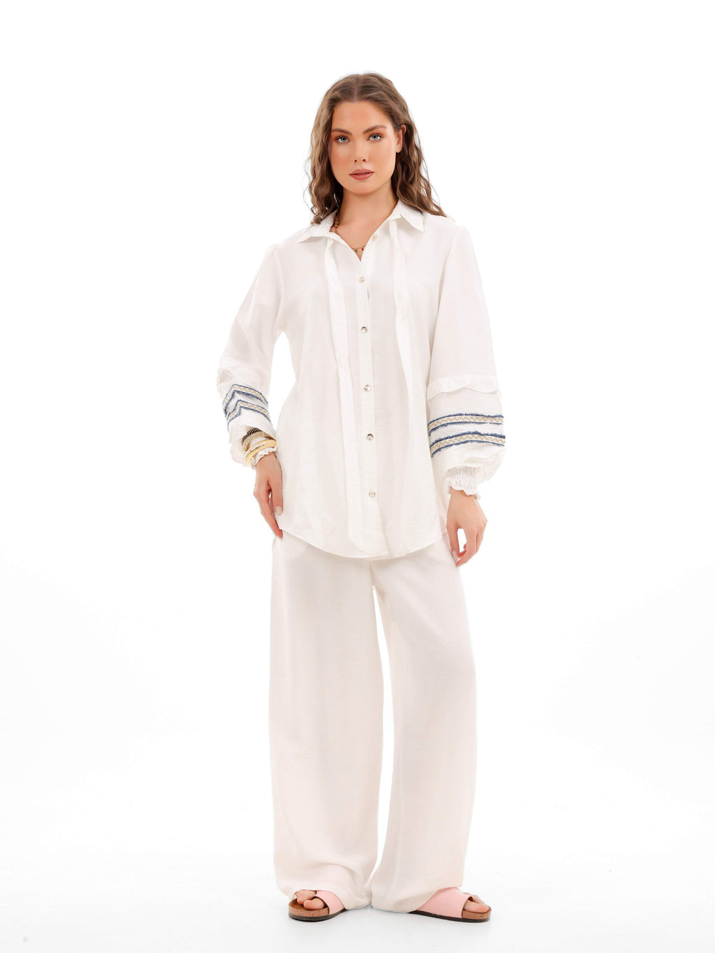 Embroidered Soft Linen Shirt