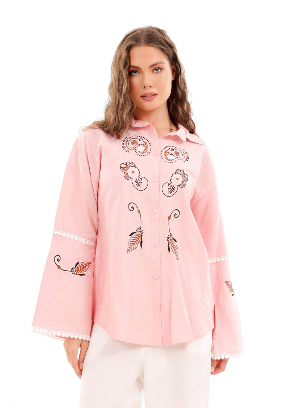 Embroidered Soft Linen Shirt