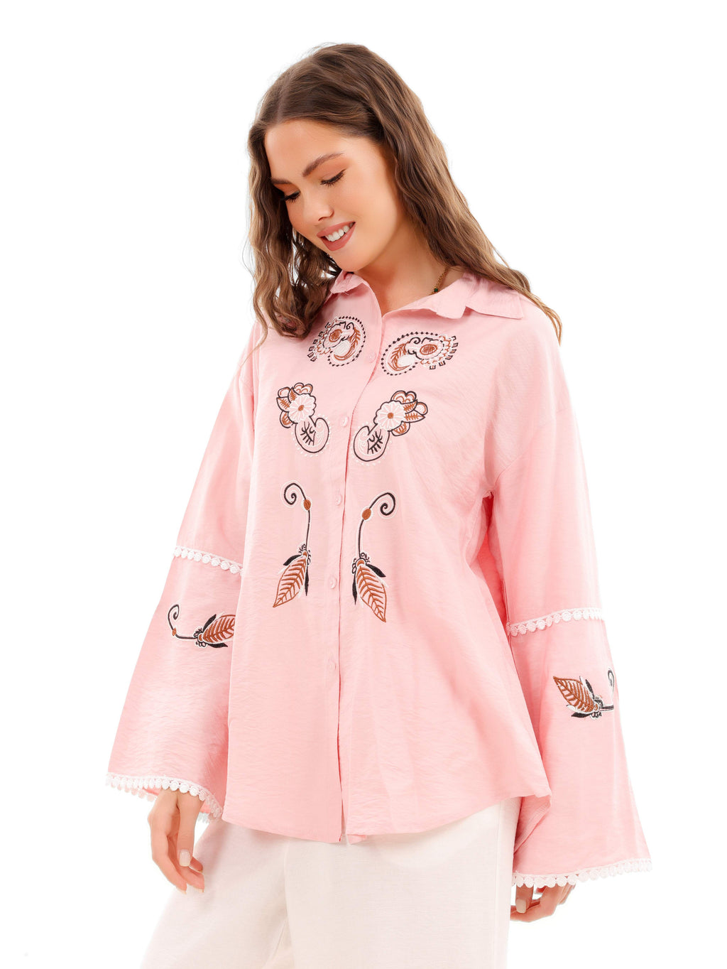 Embroidered Soft Linen Shirt