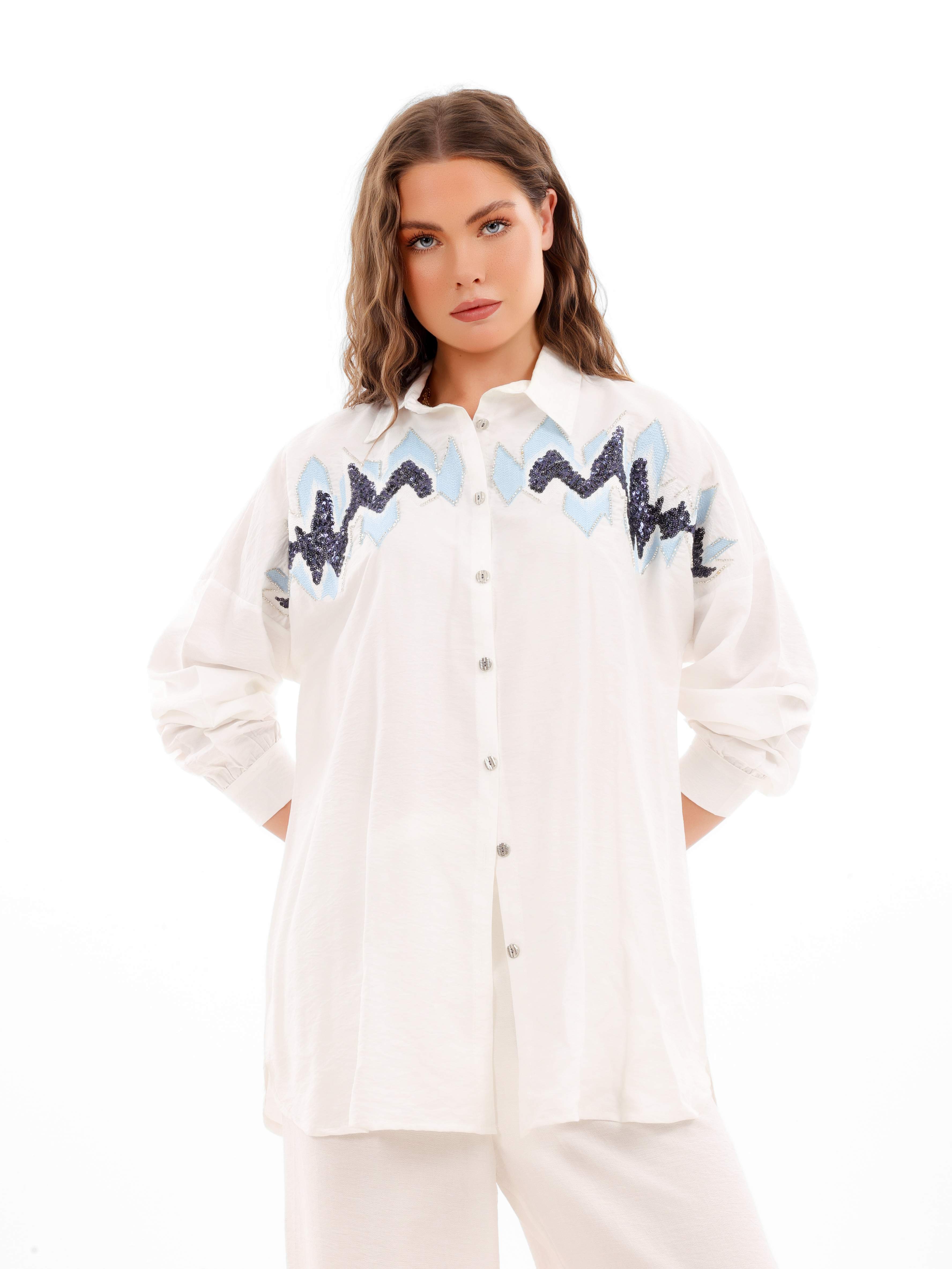 Embroidered Soft Linen Shirt
