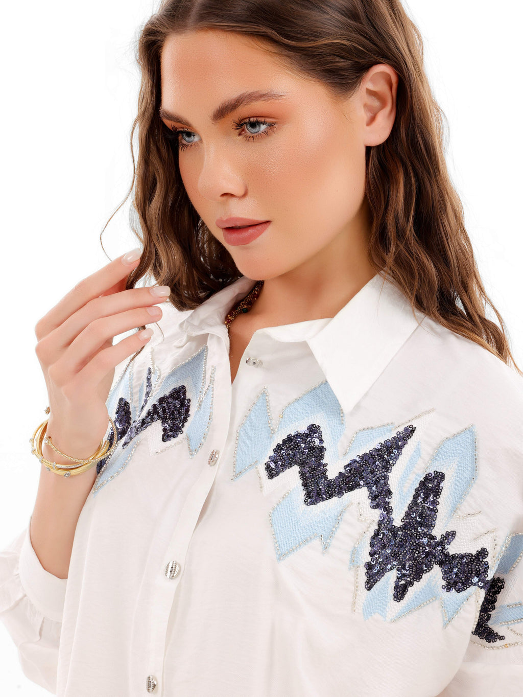 Embroidered Soft Linen Shirt