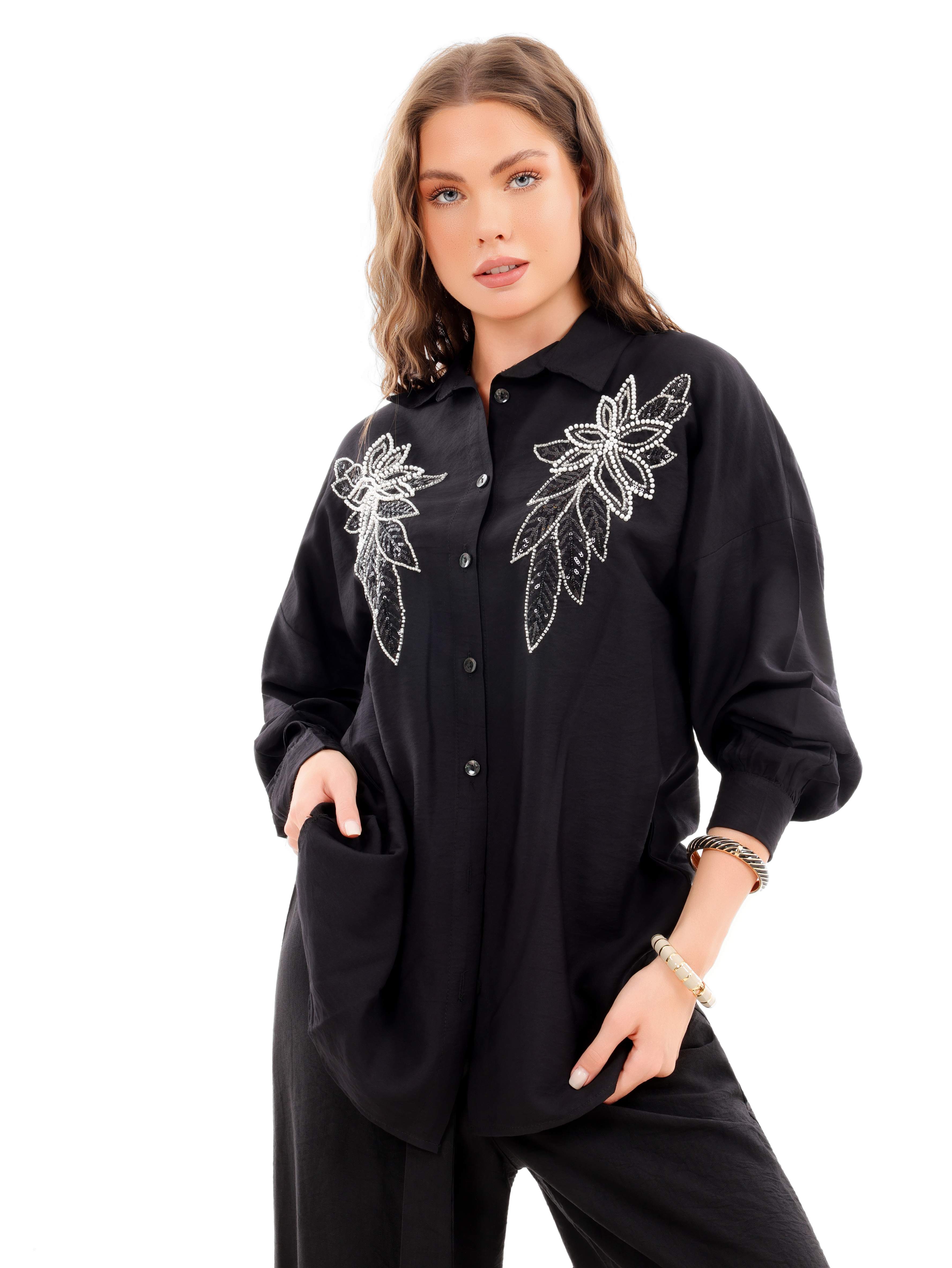 Embroidered Soft Linen Shirt