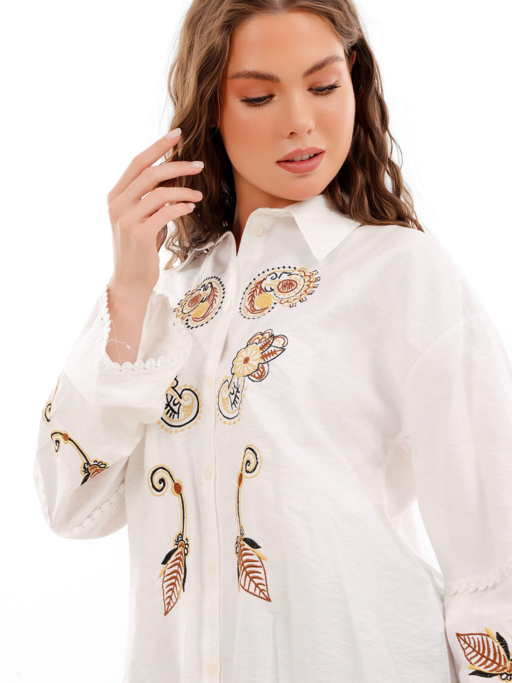 Embroidered Soft Linen Shirt
