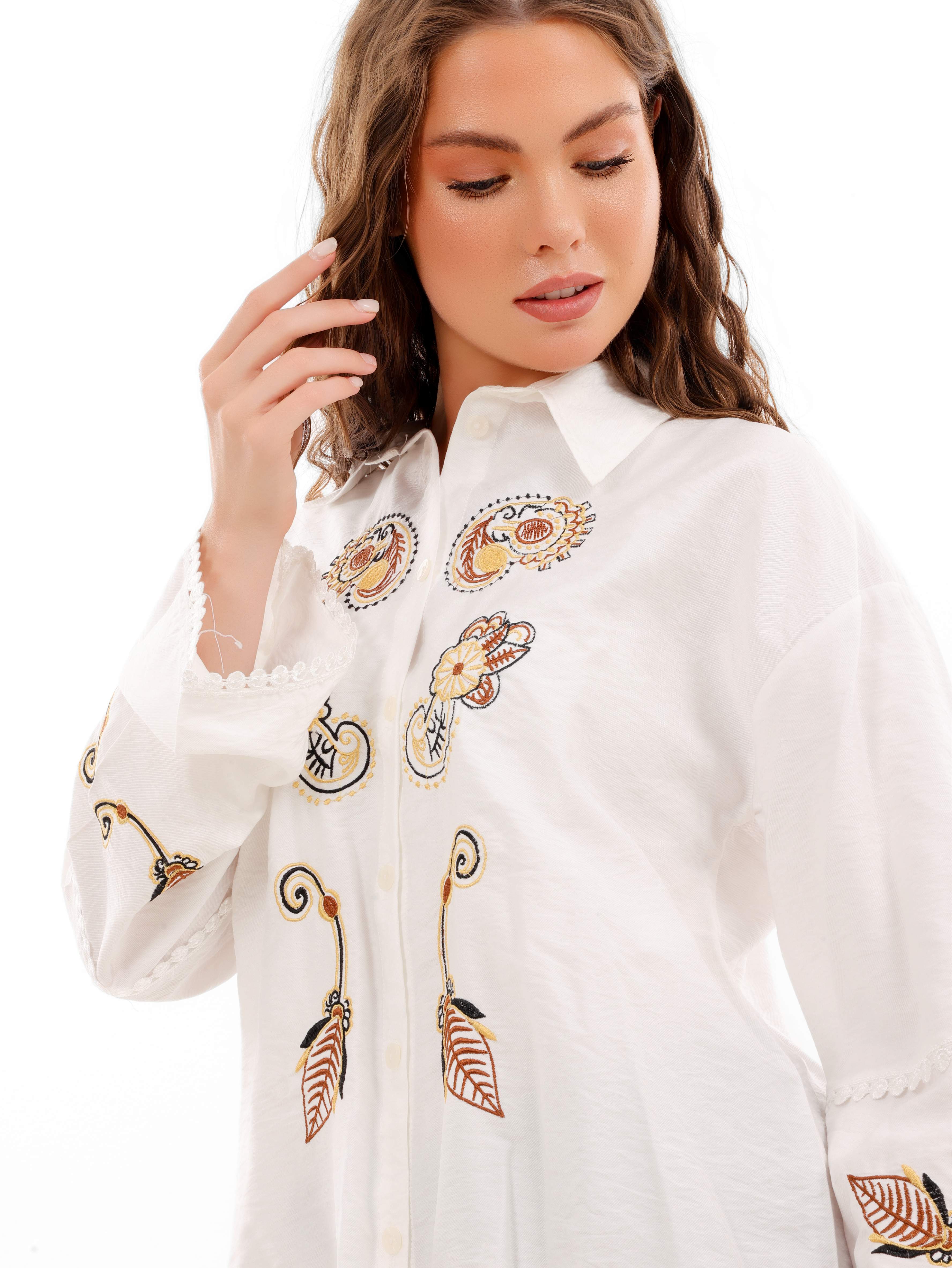 Embroidered Soft Linen Shirt